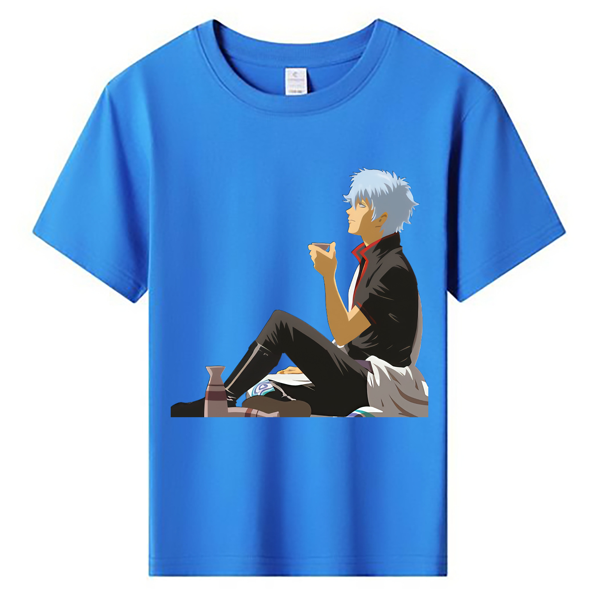 （画像用） ぎんたま 坂田銀時（さかたぎんとき） 神楽 志村新八（しむら しんぱち） GINTAMA Sakata Gintoki Kagura Shimura Shinpachi 綿100％キッズTシャツ（フロントプリント）